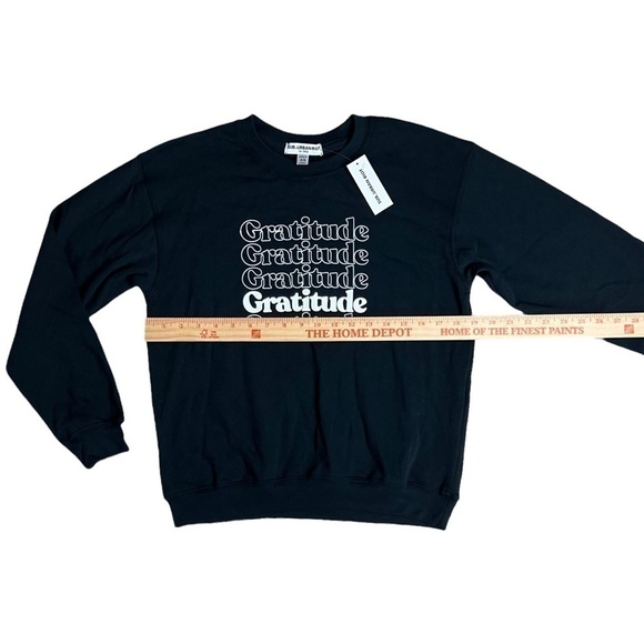 Sub_Urban Riot Womens Graphic Crewneck Sweater XS black “gratitude” long sleeve - Picture 9 of 10